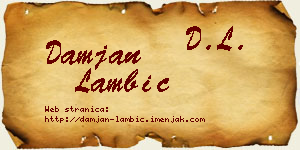 Damjan Lambić vizit kartica